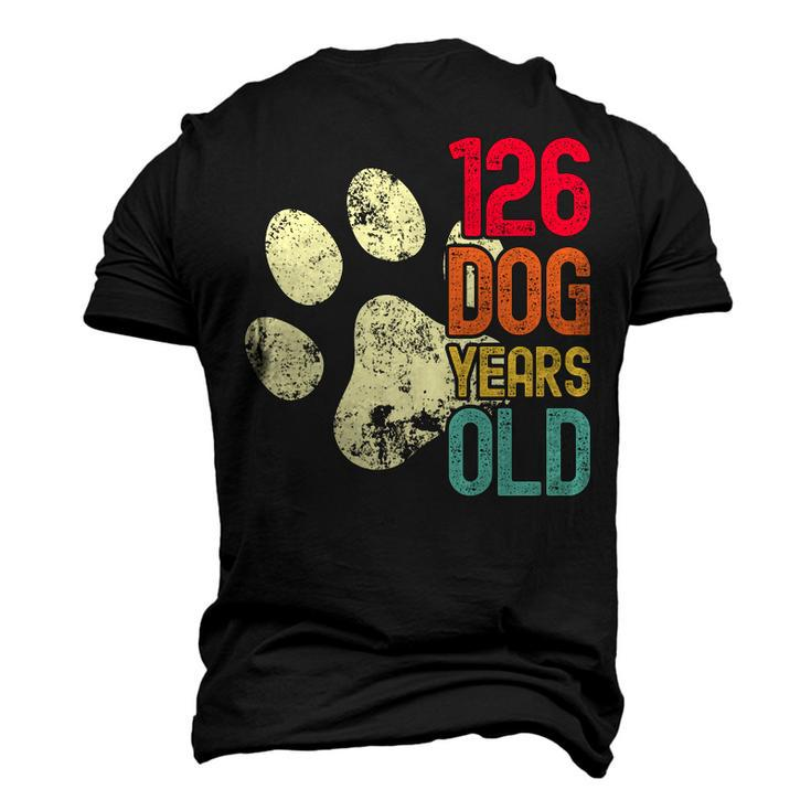 126 Dog Years Old Dog Lovers 18Th Birthday Men's 3D T-shirt Back Print
