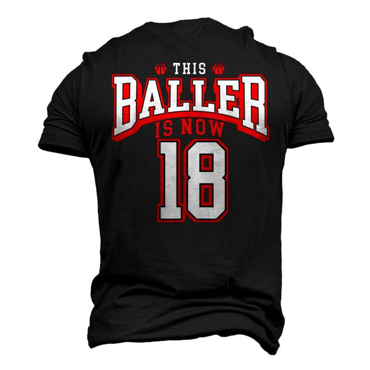 18Th Birthday Basketball Lover 18 Years Old Bday Men's 3D T-shirt Back Print