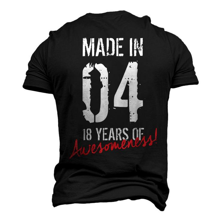 18Th Birthday Boys Girls Awesome Since 2004 18 Year Old  Men's 3D Print Graphic Crewneck Short Sleeve T-shirt