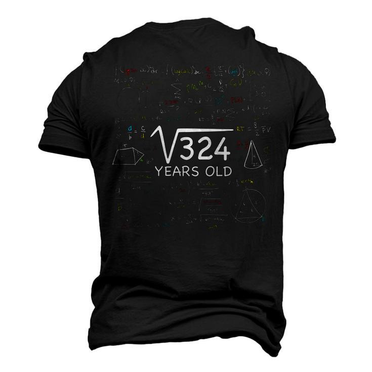 18Th Math Birthday 18 Year Old Gift Square Root Of 324 Bday  Men's 3D Print Graphic Crewneck Short Sleeve T-shirt - Thegiftio