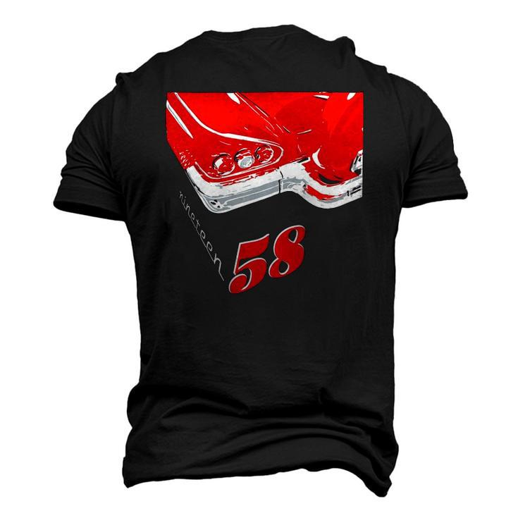 1958 Vintage Car With Continental Kit For A Car Guy Men's 3D T-Shirt Back Print