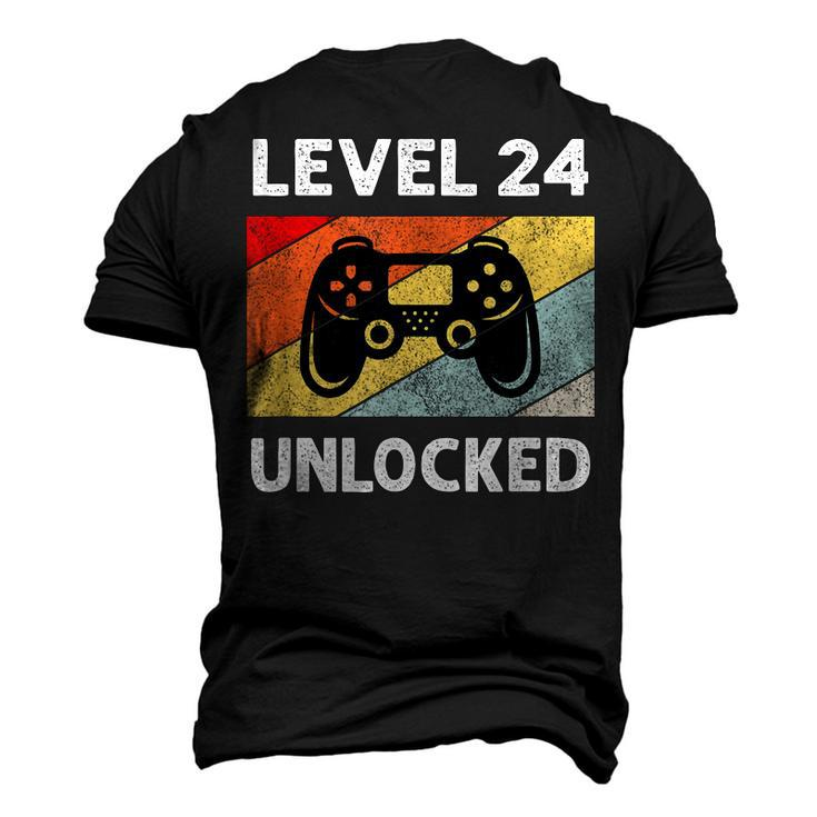 24Th Birthday 24 Year Old Level Unlocked Men's 3D T-shirt Back Print