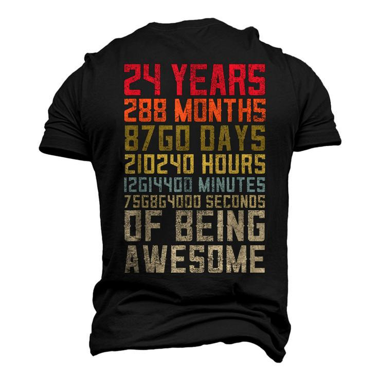 24Th Birthday For Men Women 24 Years Of Being Awesome Men's 3D T-shirt Back Print