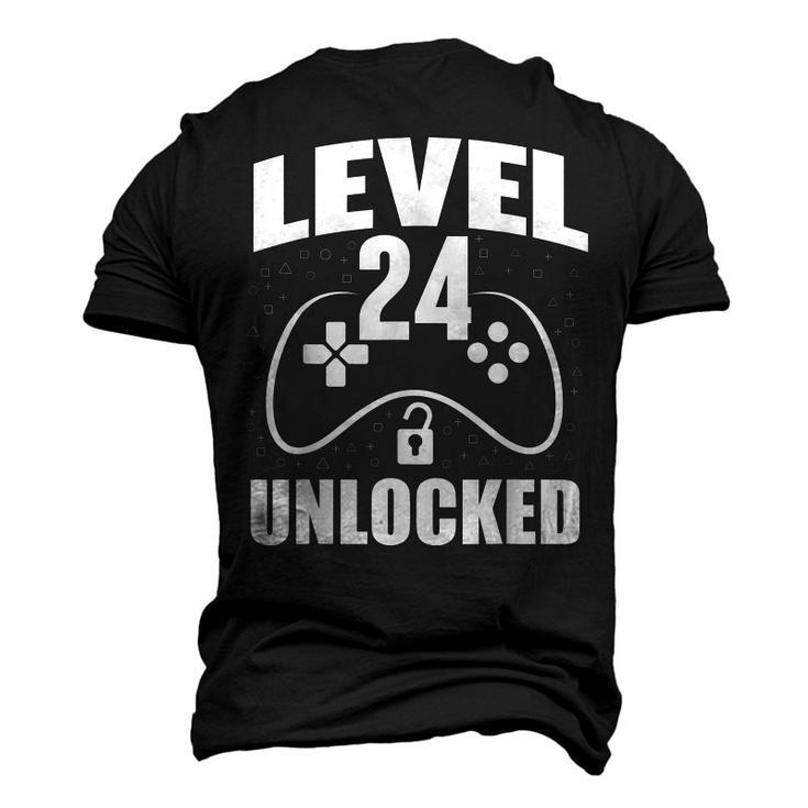 24Th Birthday Gaming Gamer 24 Years Old Bday Men's 3D T-shirt Back Print
