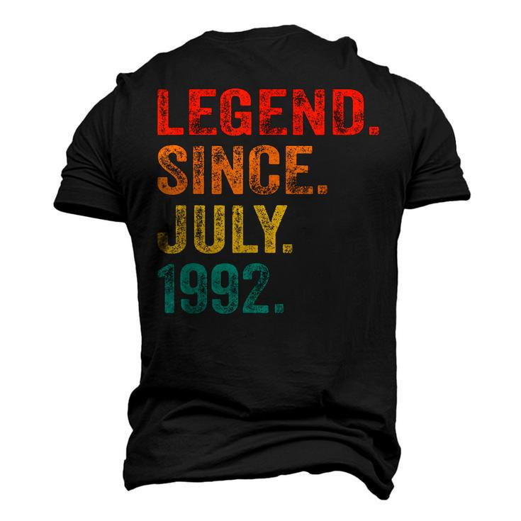 30Th Birthday Legend Since July 1992 30 Years Old Vintage Men's 3D T-shirt Back Print