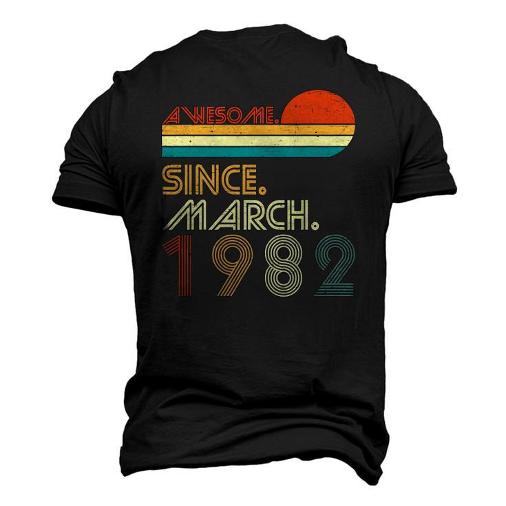 41St Birthday Vintage Awesome Since March 1982 41 Years Men's 3D T-Shirt Back Print
