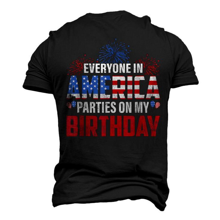 4Th Of July Birthday Bday Born On 4Th Of July Men's 3D T-shirt Back Print