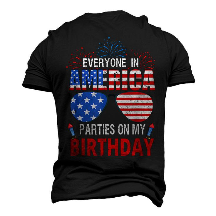 4Th Of July Birthday Bday Born On 4Th Of July Men's 3D T-shirt Back Print