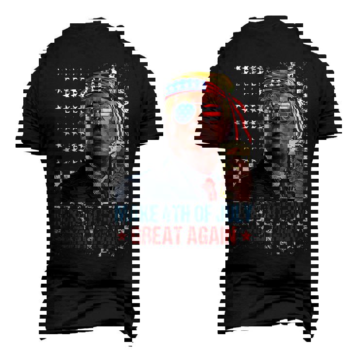 Make 4Th Of July Great Again Patriotic American Flag Men's 3D T-shirt Back Print