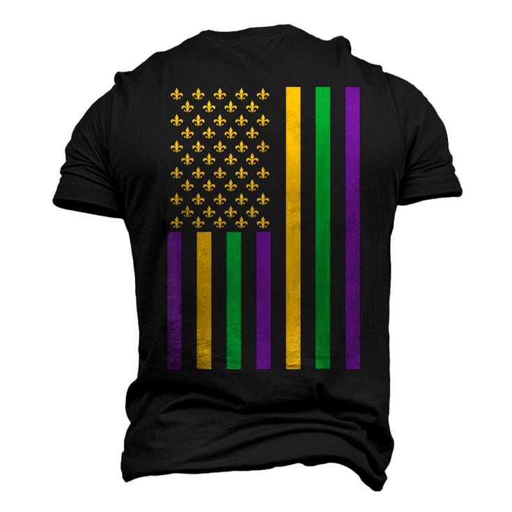 American Flag Mardi Gras  Mardi Gras Crawfish Outfit  Men's T-shirt 3D Print Graphic Crewneck Short Sleeve Back Print