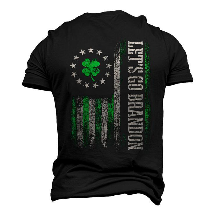 American Flag Patriots Lets Go Brandon St Patricks Day  Men's T-shirt 3D Print Graphic Crewneck Short Sleeve Back Print