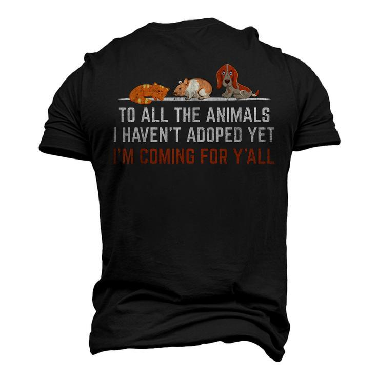 Animal Adoption Rescue Save Love Adopt Cat Dog Volunr Fun Men's 3D T-shirt Back Print