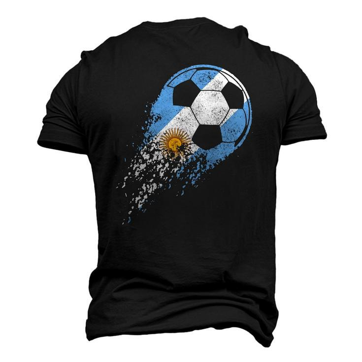 Argentina Soccer Argentinian Flag Pride Soccer Player Men's 3D T-Shirt Back Print