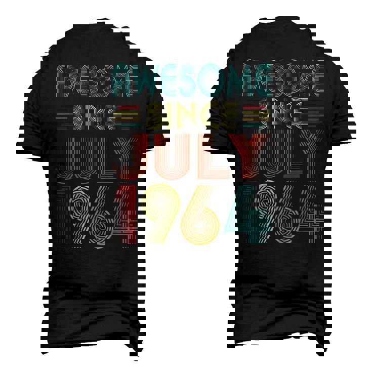 Awesome Since July 1964 Vintage 58 Years Old 58Th Birthday Men's 3D T-shirt Back Print