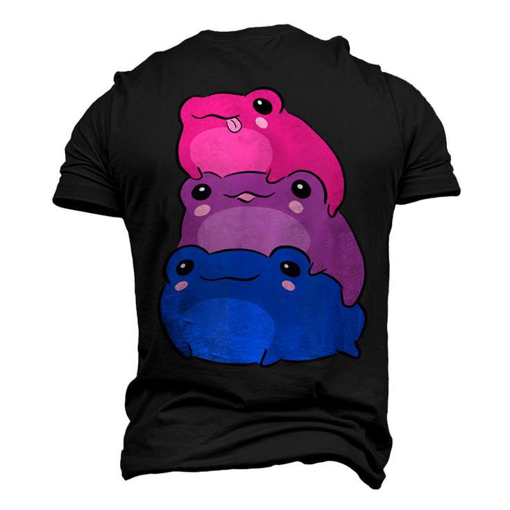 Bisexual Flag Color Frogs Subtle Bi Pride Lgbtq Aesthetic  V2 Men's T-shirt 3D Print Graphic Crewneck Short Sleeve Back Print