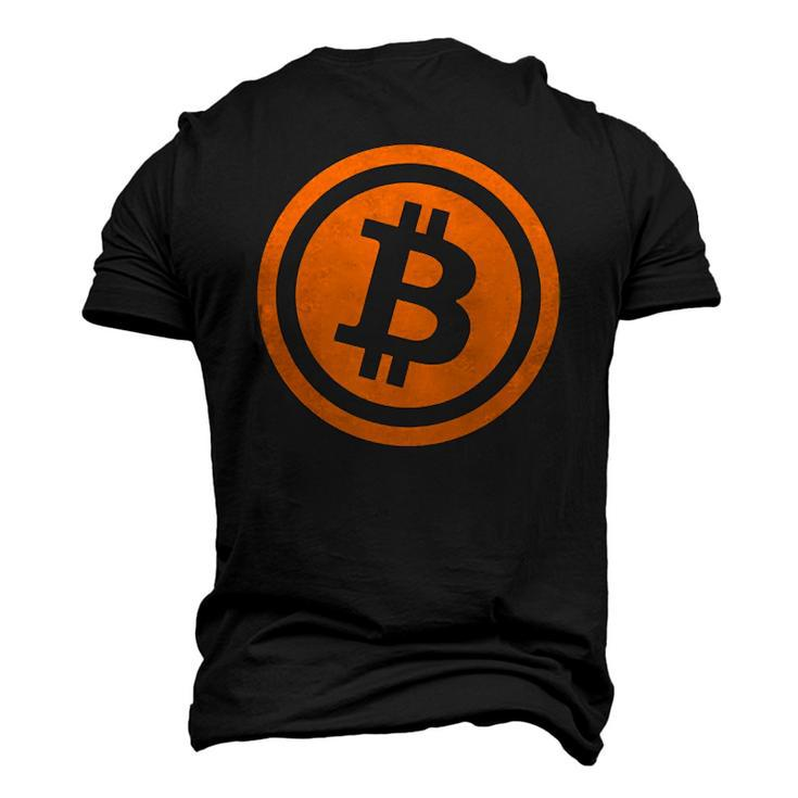 Bitcoin Logo Emblem Cryptocurrency Blockchains Bitcoin Men's 3D T-Shirt Back Print