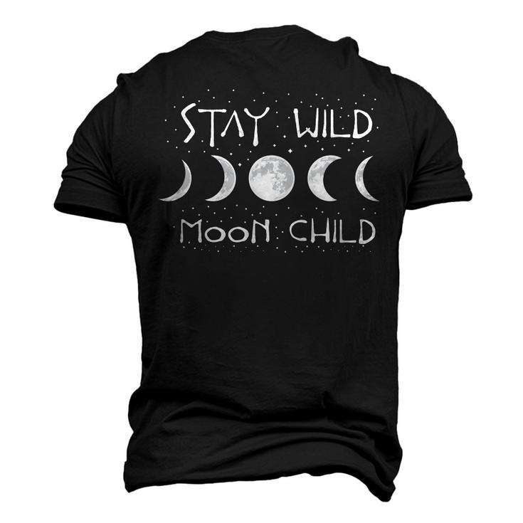Boho Hippie Wiccan Wicca Moon Phases Stay Wild Moon Child Men's 3D T-shirt Back Print