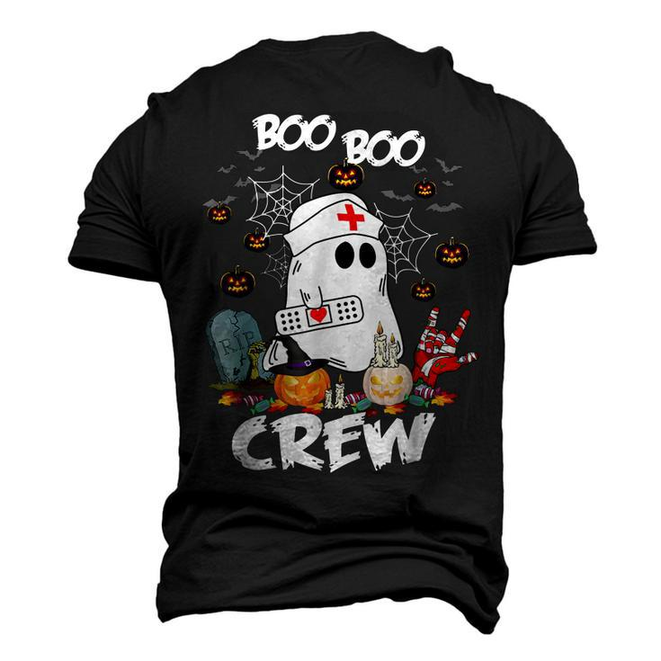 Boo Boo Crew Ghost Nurse Retro Halloween 2022 Nursing Rn Men's 3D T-shirt Back Print