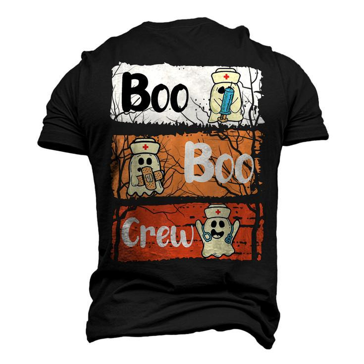 Boo Crew Team Nursing Lpn Cna Healthcare Nurse Halloween Men's 3D T-shirt Back Print