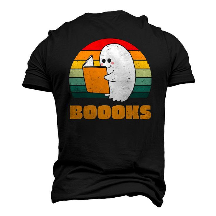 Boooks Ghost Librarian Book Lovers Halloween Costume Men's 3D T-Shirt Back Print