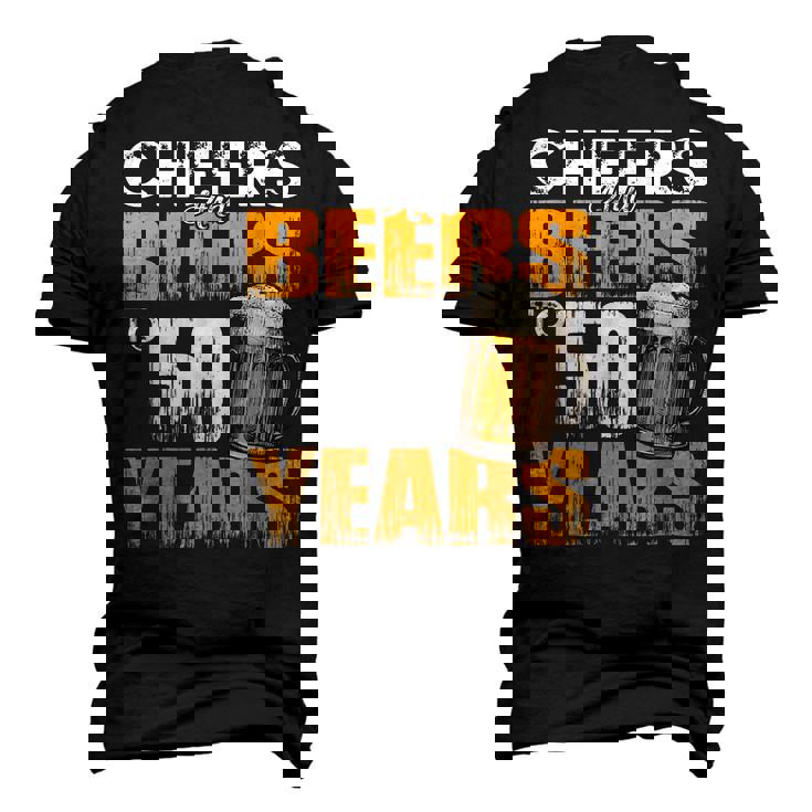 Cheers And Beers To 50 Years Old Birthday Drinking Men's 3D T-shirt Back Print