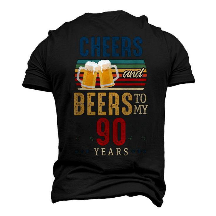 Cheers And Beers To My 90 Years 90Th Birthday Men's 3D T-shirt Back Print
