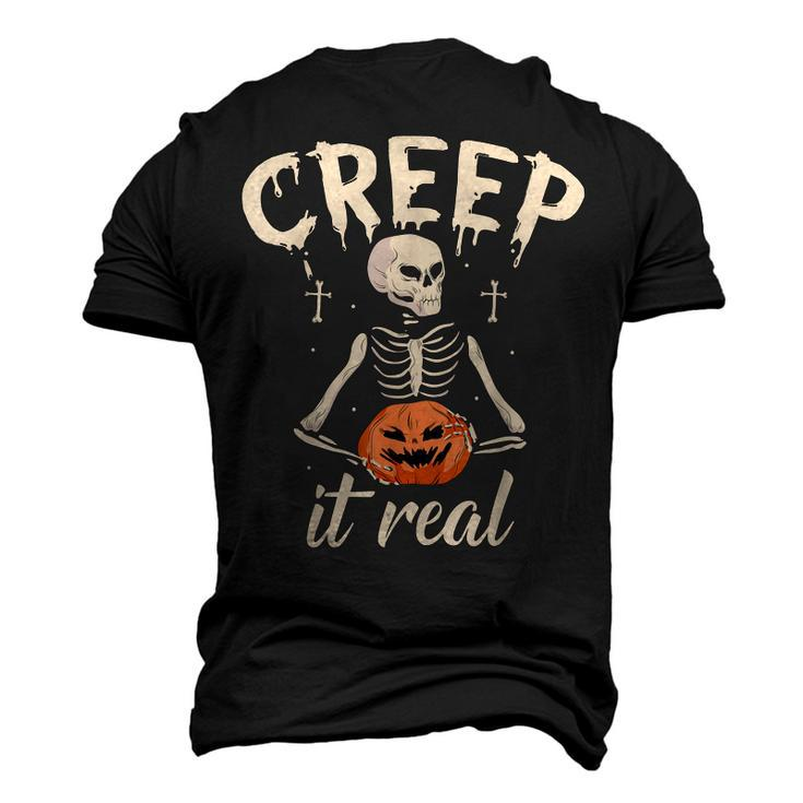 Creep It Real Halloween Skeleton Lover Undead Monster Men's 3D T-shirt Back Print