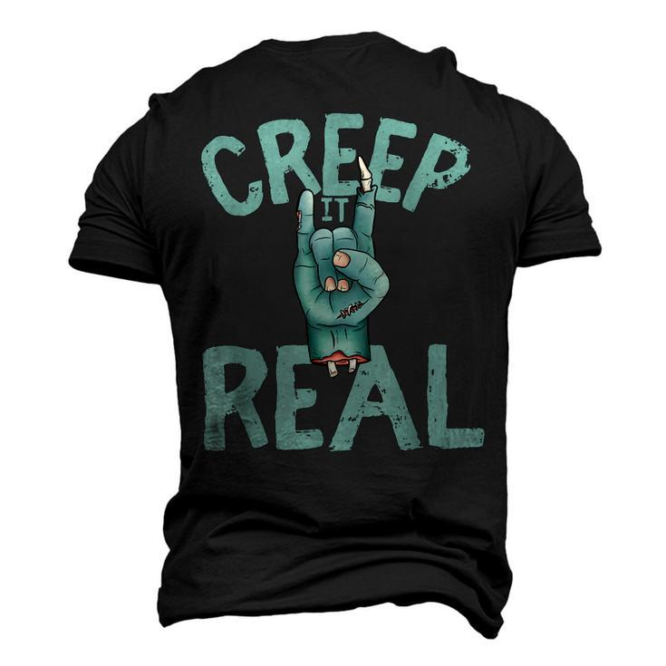 Creep It Real Rocker Zombie Halloween Men's 3D T-shirt Back Print