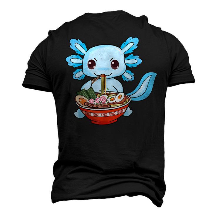 Cute Axolotl Ramen Noodles Anime Kawaii Kids Boys N Girl  Men's T-shirt 3D Print Graphic Crewneck Short Sleeve Back Print