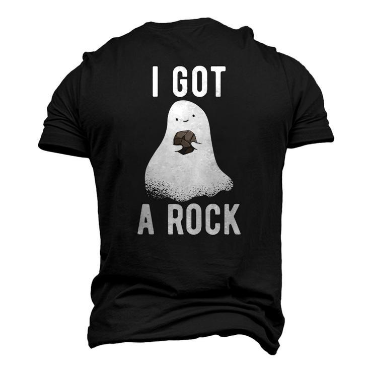 Cute Ghost Halloween I Got A Rock Men's 3D T-Shirt Back Print