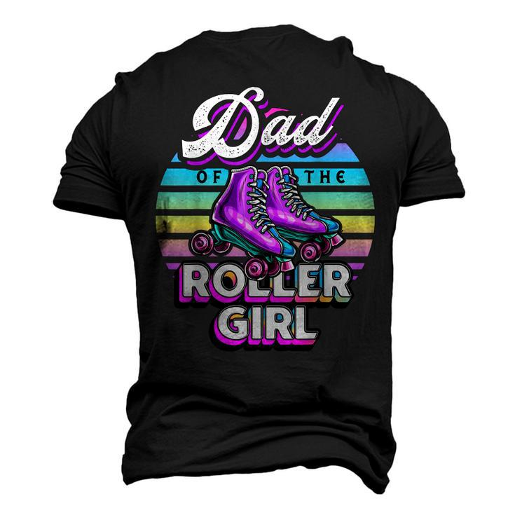 Mens Dad Of Roller Girl Roller Skating Birthday Matching Family Men's 3D T-shirt Back Print