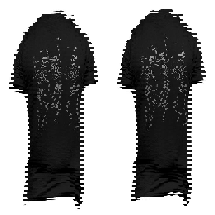 Dancing Skeleton Happy Halloween Ballet Skeleton Men's 3D T-shirt Back Print