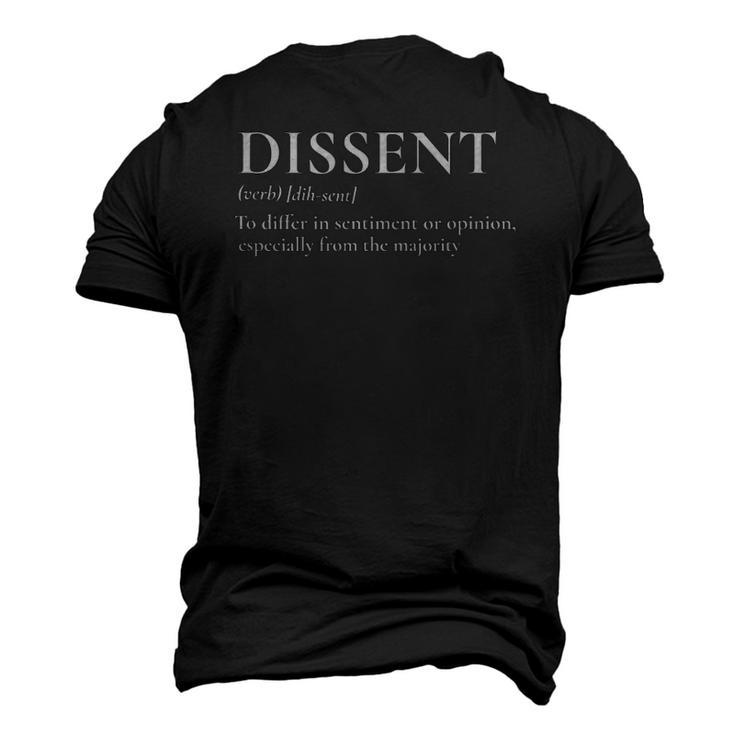 Definition Of Dissent Differ In Opinion Or Sentiment Men's 3D T-Shirt Back Print
