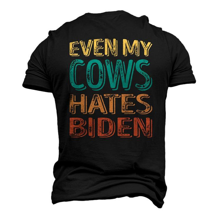 Even My Cows Hates Biden Anti Biden Cow Farmers Men's 3D T-Shirt Back Print
