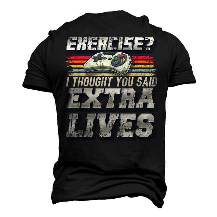 Extra Lives Funny Video Game Controller Retro Gamer Boys  V10 Men's 3D Print Graphic Crewneck Short Sleeve T-shirt