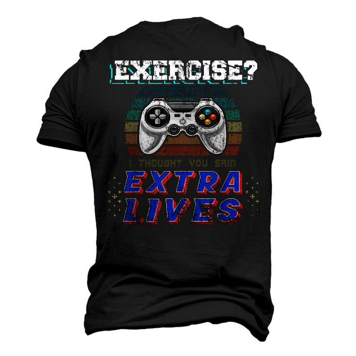 Extra Lives Funny Video Game Controller Retro Gamer Boys  V3 Men's 3D Print Graphic Crewneck Short Sleeve T-shirt