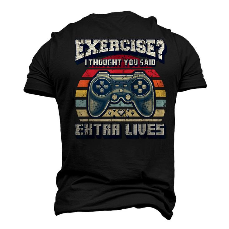 Extra Lives Funny Video Game Controller Retro Gamer Boys  V7 Men's 3D Print Graphic Crewneck Short Sleeve T-shirt