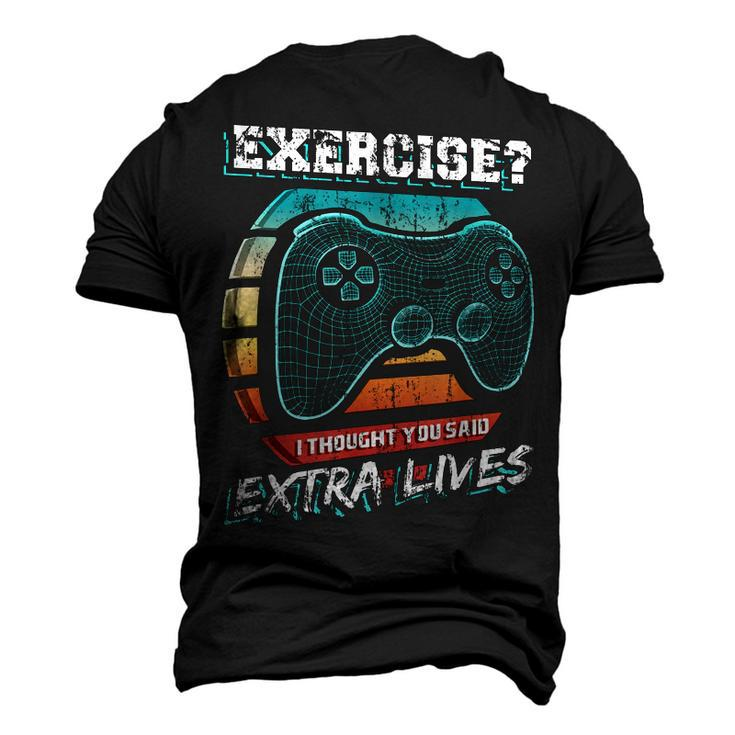 Extra Lives Funny Video Game Controller Retro Gamer Boys  V8 Men's 3D Print Graphic Crewneck Short Sleeve T-shirt