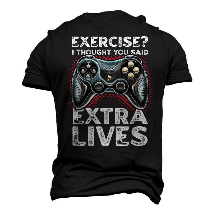 Extra Lives Funny Video Game Controller Retro Gamer Boys  V9 Men's 3D Print Graphic Crewneck Short Sleeve T-shirt