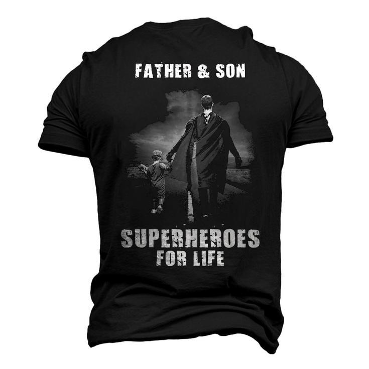 Father And Son - Superheroes Men's 3D T-shirt Back Print