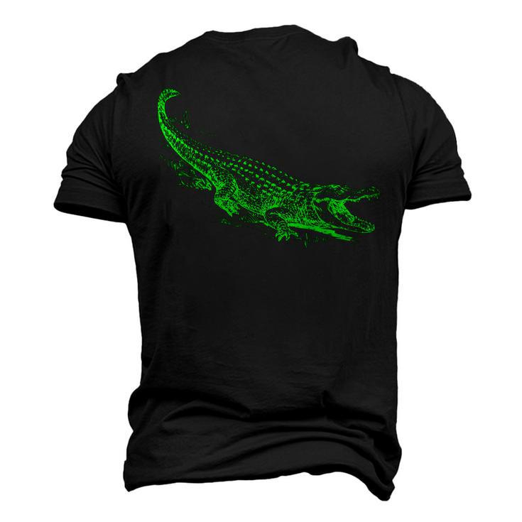 Fun Alligator Illustrative Graphic For Men And Boys Gator  Men's T-shirt 3D Print Graphic Crewneck Short Sleeve Back Print