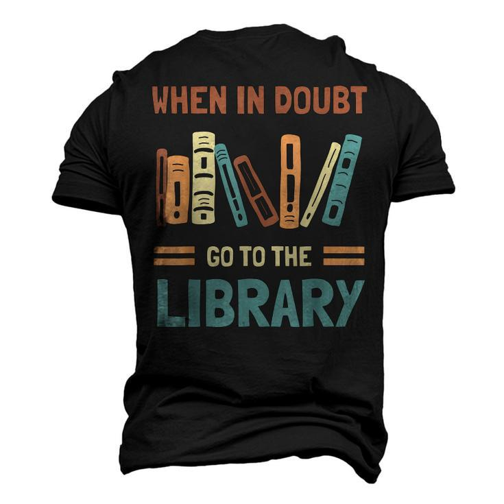 Funny Book Lover When In Doubt Go To The Library  Men's 3D Print Graphic Crewneck Short Sleeve T-shirt