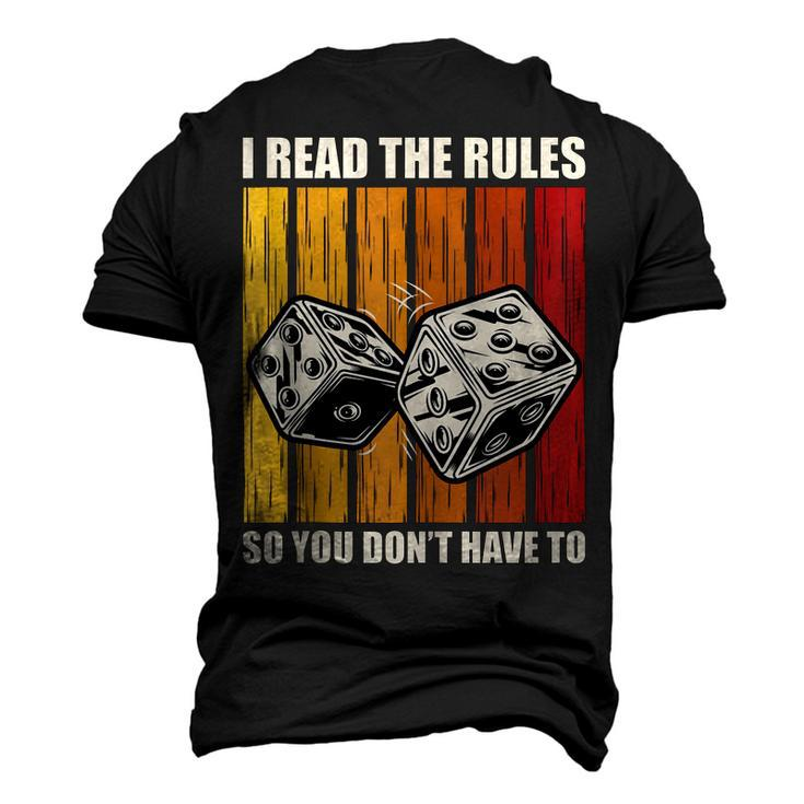 Funny I Read The Rules Board Game Night Board Game Night  Men's 3D Print Graphic Crewneck Short Sleeve T-shirt
