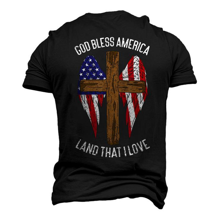 God Bless America Land That I Love Us Flag 4Th Of July V2 Men's 3D T-shirt Back Print
