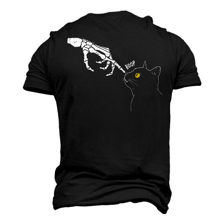 Halloween Cat Black Lover Skeleton Hand Boop Men's 3D T-shirt Back Print