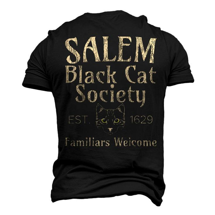 Halloween Salem Black Cat Society Familiars Welcome Men's 3D T-shirt Back Print