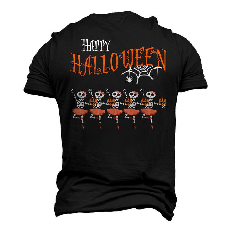 Happy Halloween Dancing Ballet Skeleton Dancer Lovers Men's 3D T-shirt Back Print