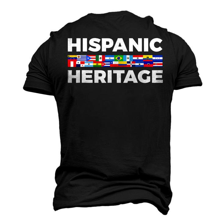 Happy Hispanic Heritage Month Latino Country Flags  Men's T-shirt 3D Print Graphic Crewneck Short Sleeve Back Print