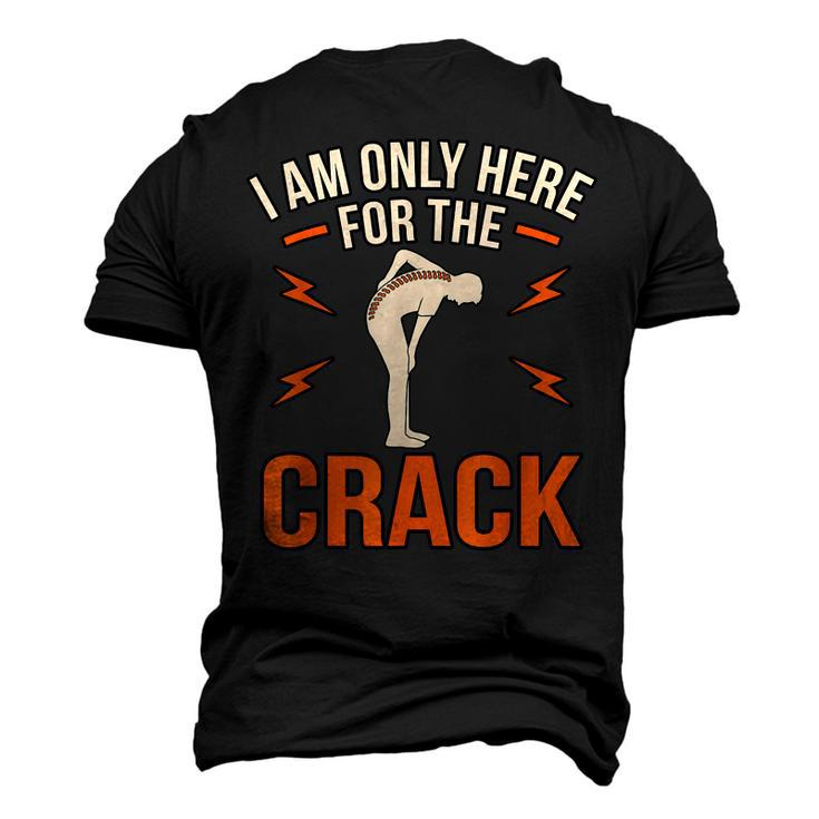 Here For The Crack Chiropractor Chiropractic Surgeon Graphic  Men's 3D Print Graphic Crewneck Short Sleeve T-shirt