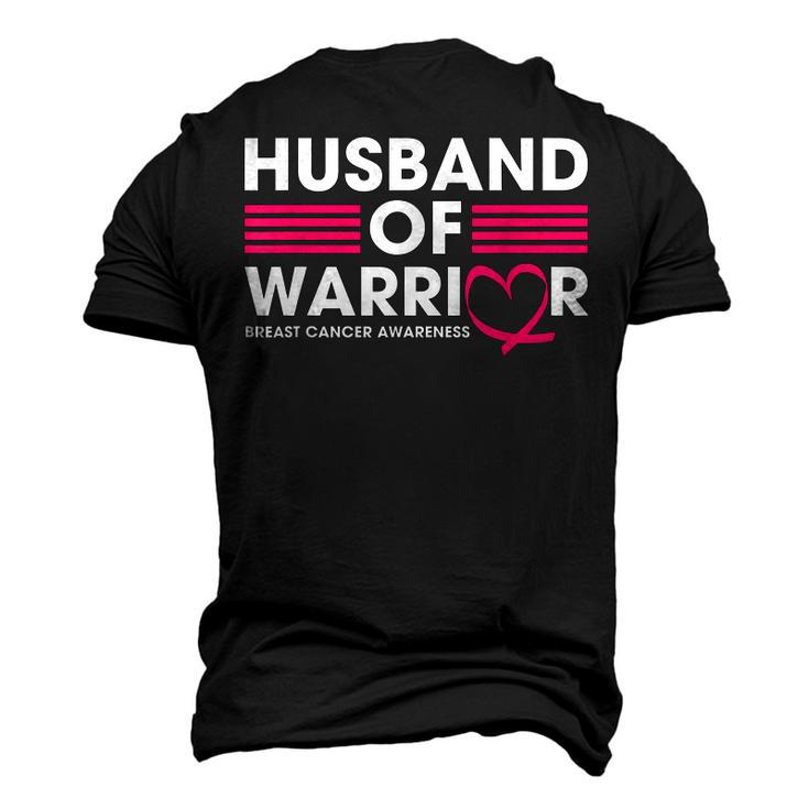 Husband Of A Warrior Breast Cancer Awareness Pink   Men's T-shirt 3D Print Graphic Crewneck Short Sleeve Back Print